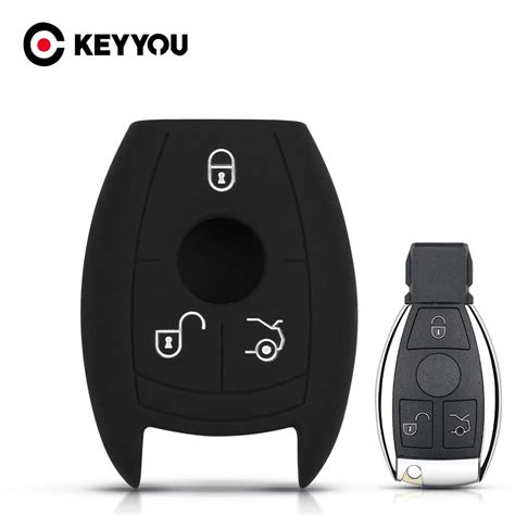 KEYYOU 3 Button Silicone Car Key Case For Mercedes Benz CLS CLA AMG GL