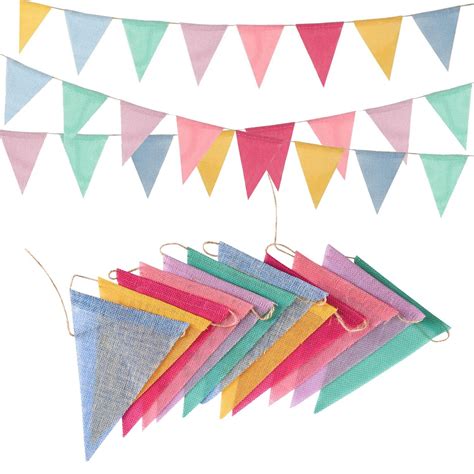 Snapklik Pennant Banner Flags Pastel Colorful Triangle Banners