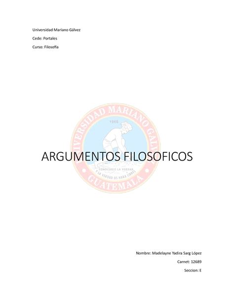 Argumento De La Pena De Muerte Universidad Mariano G Lvez Cede