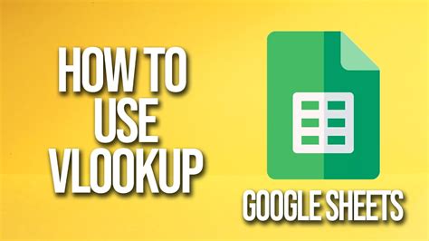 How To Use Vlookup Google Sheets Tutorial Youtube