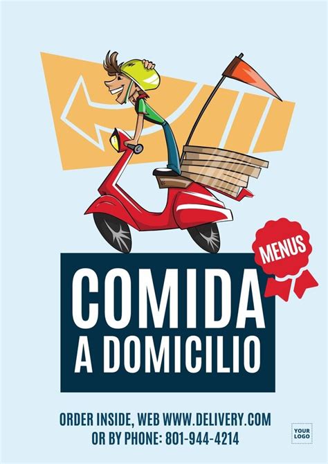 Carteles Para Delivery De Comida Y Servicios A Domicilio