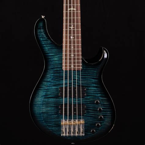 Prs Grainger 5 String Bass 10 Top Cobalt Blue 300 At Moore Guitars