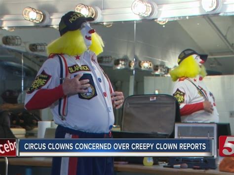 Creepy Clown Sighting Concern Circus Clowns