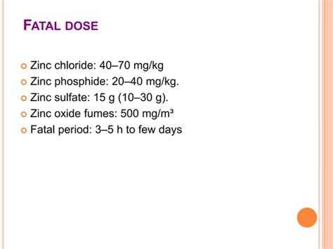 Zinc Toxicity