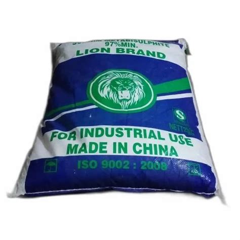 Form Powder Sodium Metabisulfite Lion Brand 50 Kg Bag At Best Price