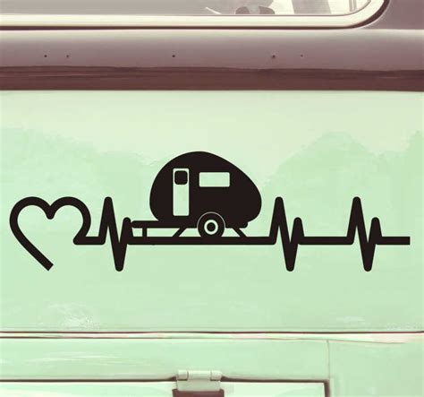 Sticker Caravane Cardiogramme Tenstickers