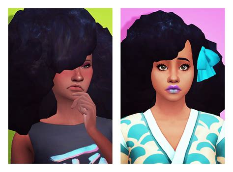 Glorianasims4 Sims 4 Afro pack - ddeathflower