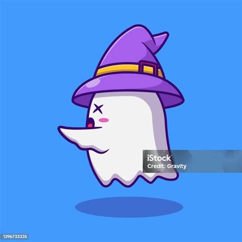 Cute Ghost Illustration Design Is Scaring Premium Isolated Character