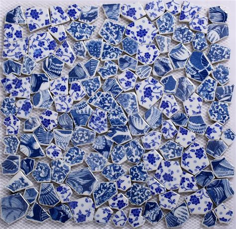 Günstige GM05 Keramik mosaik blaue blume boden fliesen fischteich