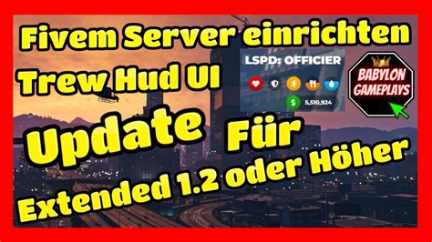 Fivem Server Einrichten 310 Trew Hud Ui Update Für Extended 1 2