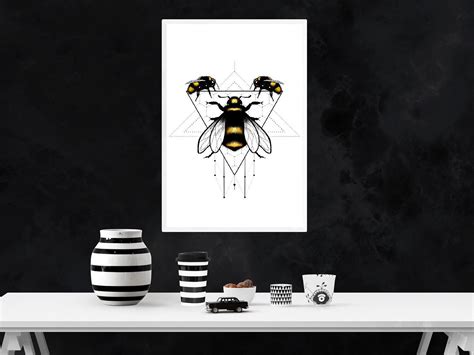 Bee Art Print Bee Decor Printable Wall Art Instant Download Bee Artwork ...