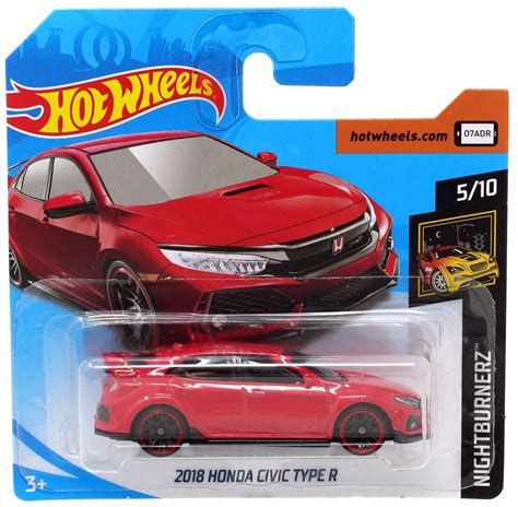Hot Wheels Honda Type R - Hot Wheels Nightburnerz 2018 Honda Civic Type R 164 Die-Cast Car FYB72 ...
