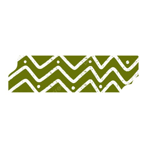 Green Washi Tape PNG Picture Green Washi Tape With Geometric Pattern