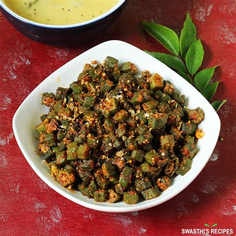 Bhindi Fry Okra Stir Fry Swasthi S Recipes