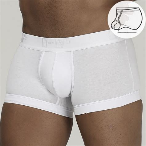 Orlvs roupa íntima sexy masculina cueca boxer em algodão respirável