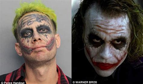 Il Sest Fait Tatouer Le Visage Du Joker Et Est Arrêté Parce Quil Terrorise Les Automobilistes