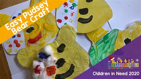 Easy Pudsey Bear Craft For Kids Children In Need 2020 Youtube