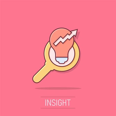 Premium Vector Insight Icon In Comic Style Bulb Vector Cartoon