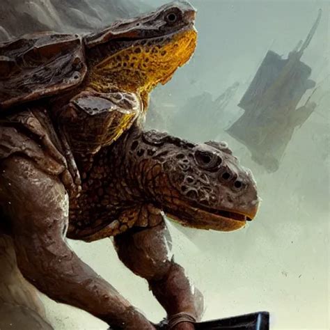 Anthropomorphic Snapping Turtle With Warhammer Greg Stable Diffusion