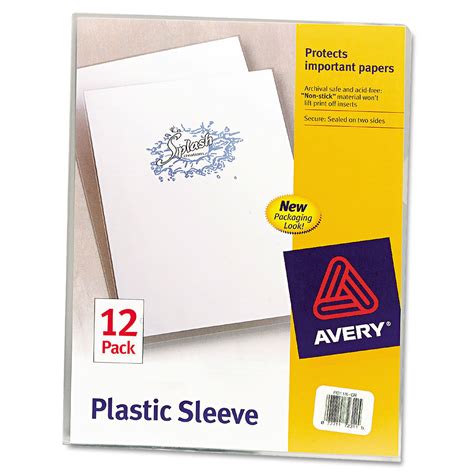 Clear Plastic Sleeves by Avery® AVE72311 | OnTimeSupplies.com