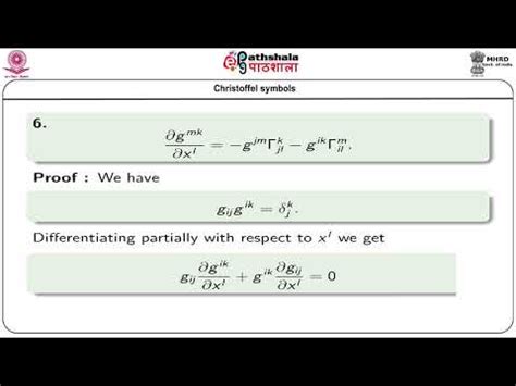 M Derivatives Of Tensors Christoffel Symbols Youtube