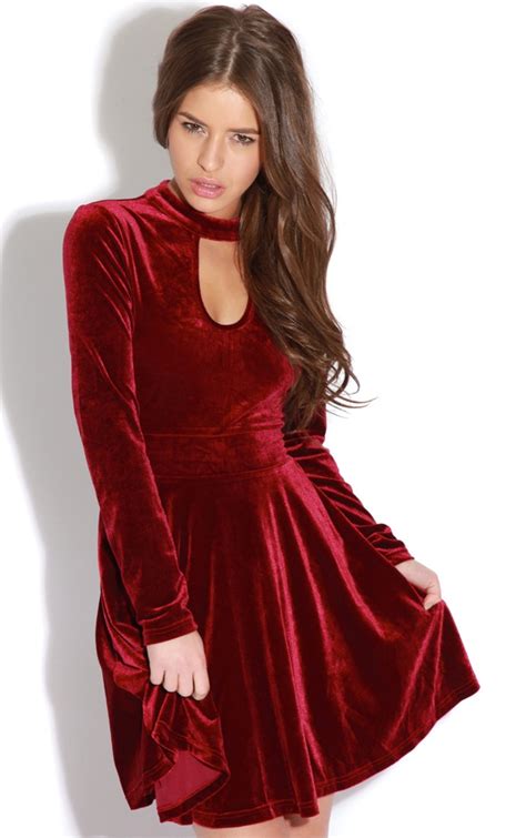 Velvet Skater Dress Picture Collection