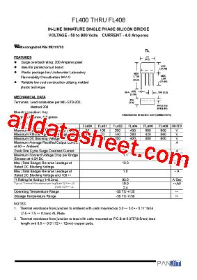 FL402 Datasheet PDF Pan Jit International Inc