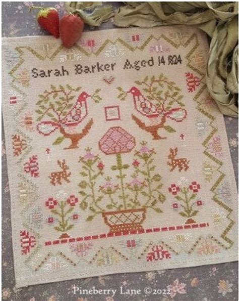 Sarah Barker 1824 Pineberry Lane Cross Stitch Chart Pattern Only Etsy