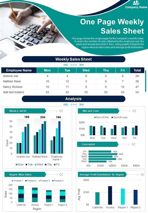 One Pager Sales Tax Tracking Sheet Presentation Report Ppt Pdf Document