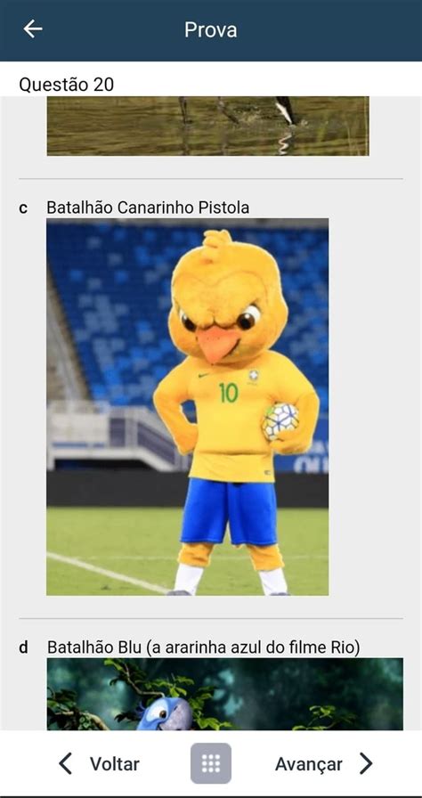 Prova Quest O C Batalh O Canarinho Pistola D Batalh O Blu A