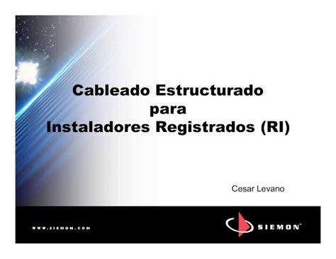 Pdf Curso Siemon Cableado Estructurado Dokumen Tips