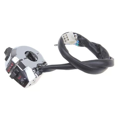 INTERRUPTEUR DE GUIDON moto chrome pratique 22 mm avec commandes à cor