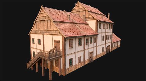 Medieval Town Building Pack 5 Models - 3D Model by Dereza