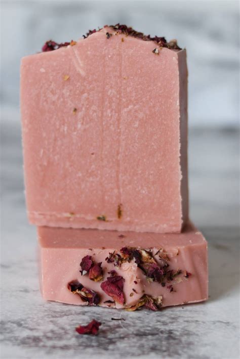 Rose Soap Bar Rose Soap All Natural Non Toxic Rose Petal Etsy