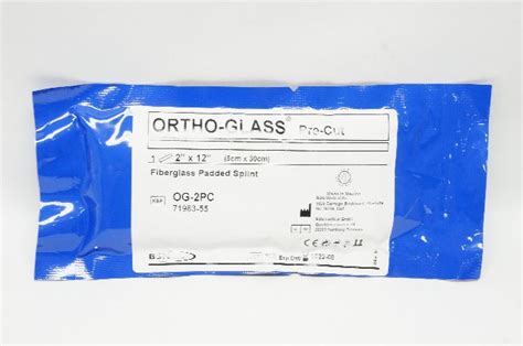 Bsn Medical Og 2pc Ortho Glass Fiberglass Padded Splint Pre Cut 2 X 12inch X