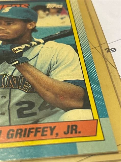 1990 Topps KEN GRIFFEY JR All Star Rookie 336 Bloody Scar RARE Error