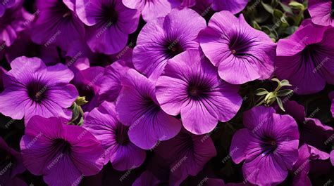 Premium Photo | Purple Petunias Arrangement