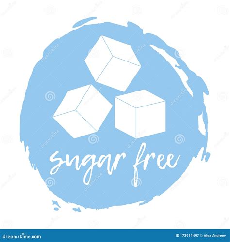 Sugar Free. Allergen Food, GMO Free Products Icon and Logo Stock Vector