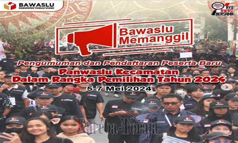 Bawaslu Toraja Utara Buka Pendaftaran Panwaslu Kecamatan Untuk Pilkada