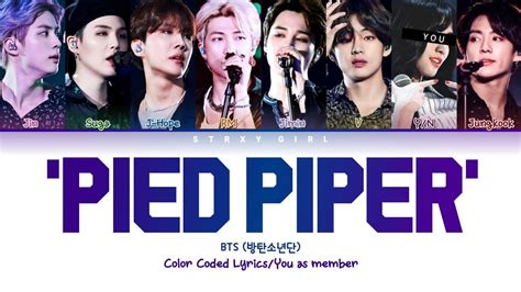 BTS 방탄소년단 PIED PIPER 8 Members Ver Color Coded HAN ROM ESP