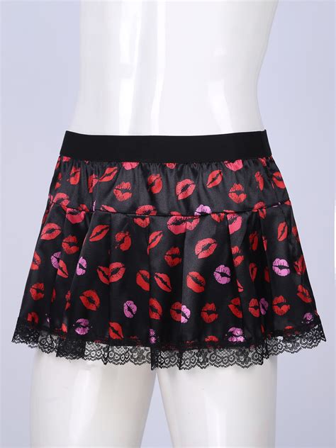 Maillot De Bain Mini Jupe Transparente En Dentelle Pour Hommes Sous V Tements Lingerie Sissy