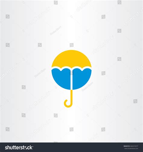 Umbrella Vector Icon Symbol Logo Yellow Stock Vector (Royalty Free) 462674377 | Shutterstock