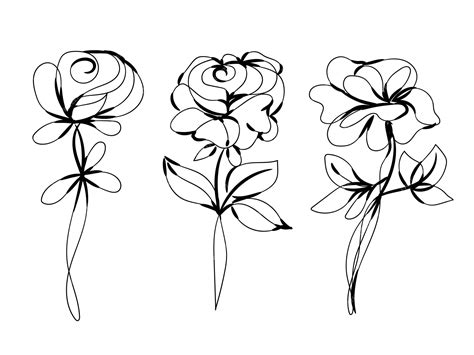 Premium Vector | A drawing of flowers that says quot flowers quot and quot the name quot