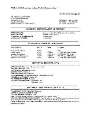 Fillable Online Easy Work K Activator For Urethane Primer