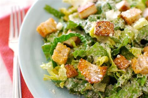 Caesar Salad With Crispy Tofu And Homemade Croutons Eating Made Easy