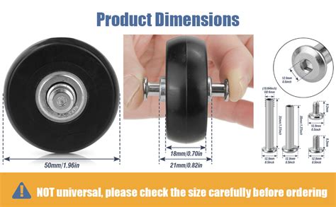 Amazon Ech Apr Luggage Wheels Replacement Set Of Suitcase