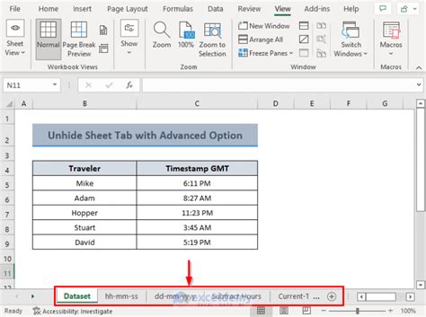 How To Unhide Sheet Tab In Excel 7 Effective Ways Exceldemy