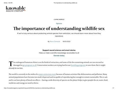 Pdf The Importance Of Understanding Wildlife Sex