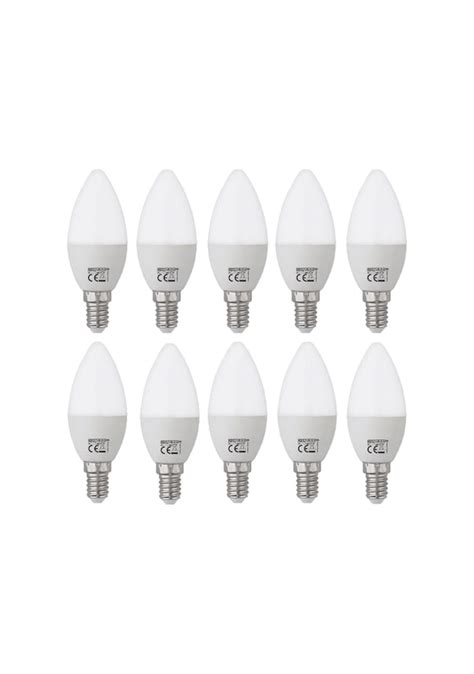 10 Adet 5w Buji Led Ampul Beyaz Işık E14 Ampul Avize Ampul Fiyatları ve