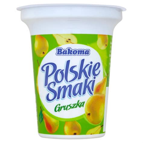 Bakoma Polskie Smaki Deser Jogurtowy Z Gruszkami 300 G Kalorie KJ I